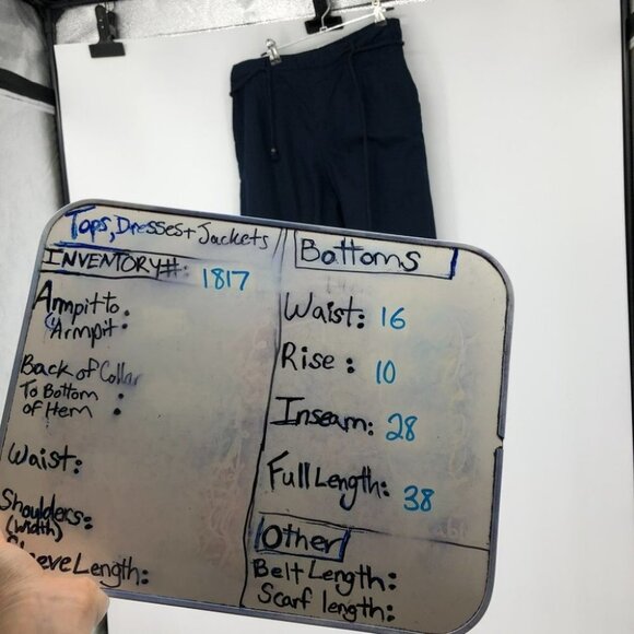 Orsay Navy blue drawstring waist trousers 3 pocket waist 30-32 - Picture 14 of 14